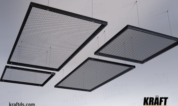Panele i kasety siatkowe KRAFT Mesh Canopy do sufitów podwieszanych, wysp i ścianek działowych