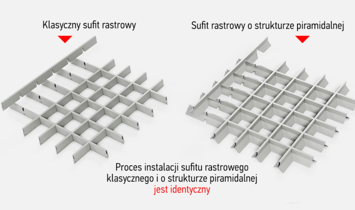 Wideo instrukcje dotyczące montażu sufitu rastrowego