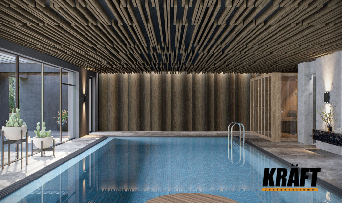 "Pitfalls" of a metal rail ceiling in the pool (+4 photo)