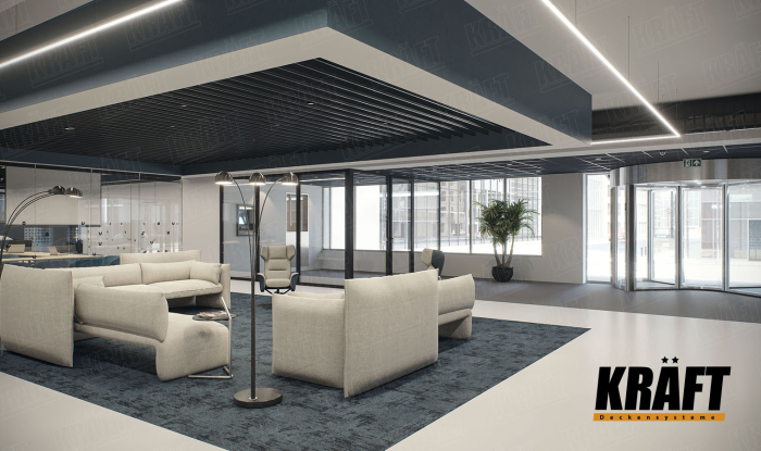 Zoning the room using various types of suspended ceilings (+ 8 photos)