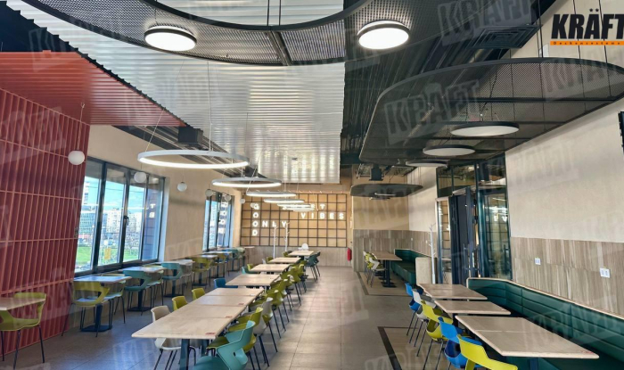 KRAFT in Restaurant Interiors: When the Ceiling Works for the Space