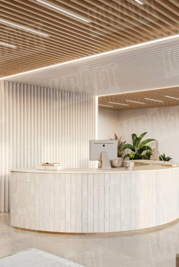 A hotel that begins with the ceiling