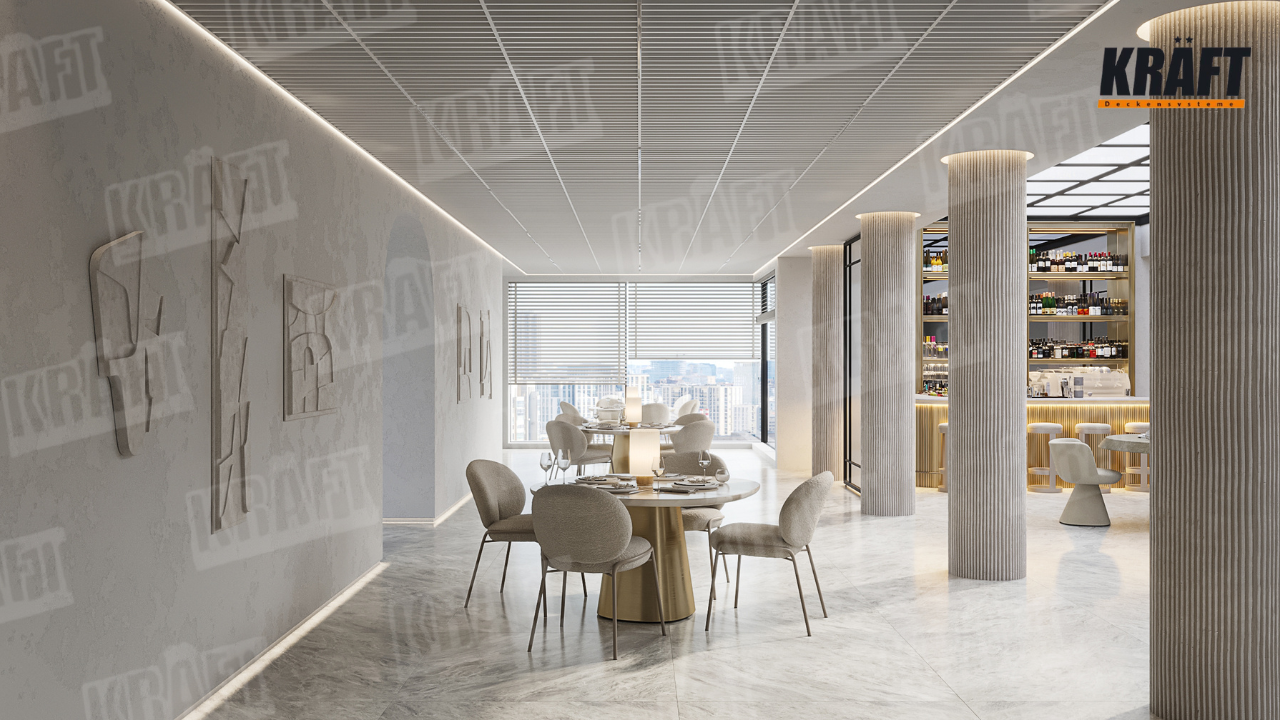 Світильники KRAFT Led, інтегровані в підвісні стелі